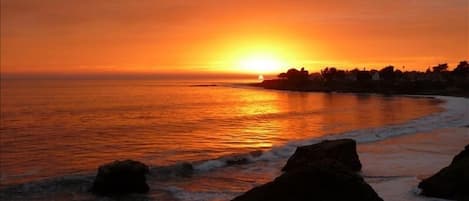 Sunset view from the deck.