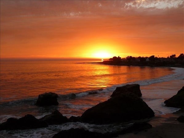 Sunset view from the deck.