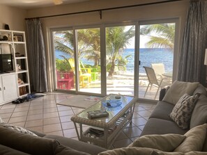 Living room with outdoor lanai