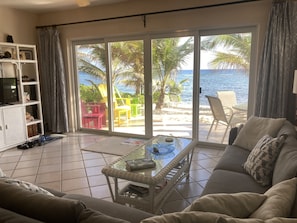 Living room with outdoor lanai