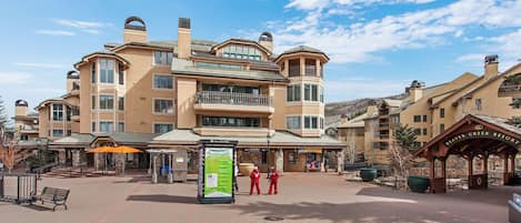 Located in The Beaver Creek Lodge, your balcony is pictured here in the middle! 