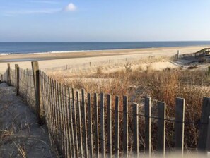 Our beautiful and wide private beach