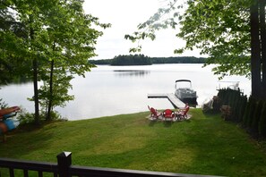 Gorgeous views of the lake from the spacious deck.