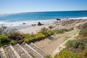 Steps down to the beach