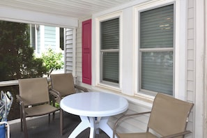 Great spot to enjoy morning coffee or afternoon cocktails!