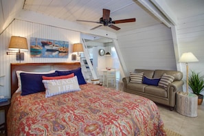 The interior's beachy decor is sure to sweep you off your feet and straight into vacation mode!