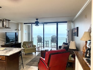 Awesome view from the comfy leather recliner