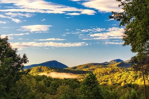 Mountain view from the top deck so peaceful & private