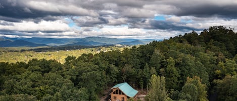 Ariel view of property