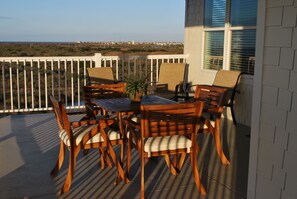 Large area to sit, relax and view the water.