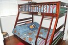 Second bedroom with double and single bunk bed
