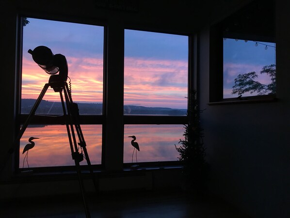Sunsets from the upstairs livning room