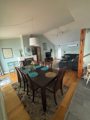 Dining and living area, open to kitchen