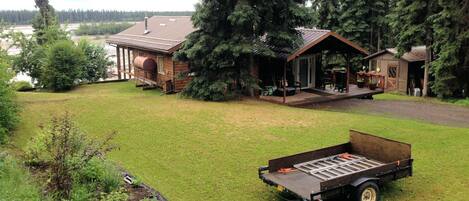 summer view from driveway entry