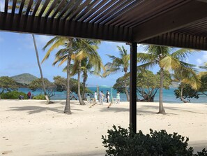 A destination wedding in view from the patio!