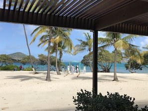 A destination wedding in view from the patio!