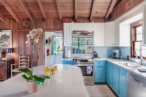 New Kitchen with all new appliances  showing Dutch door on Gulf Blvd .