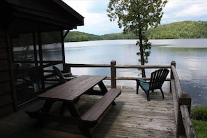 Gorgeous view of Kiwassa Lake, mountains and sunsets from outside deck