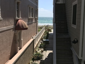 Partial gulf view from balcony