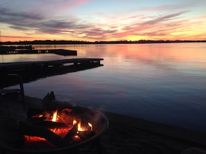 Enjoying a late June evening on the waterfront.