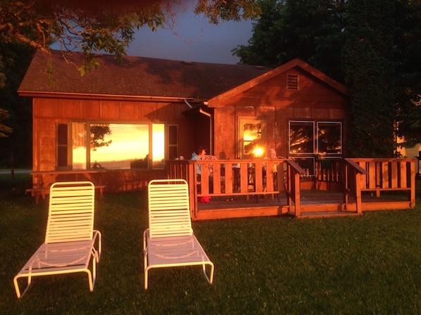 June sunset at the Davis House.