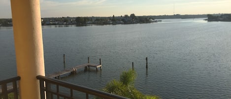 Master bedroom view, this is the best of the beach and the bay.