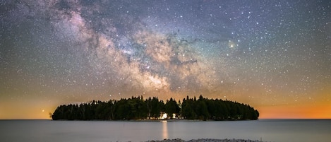 Cana Island beneath the Milky Way.  Beautiful views of Cana Island.
