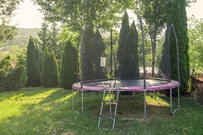 Even more backyard fun with the enclosed trampoline!