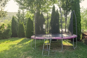 Even more backyard fun with the enclosed trampoline!