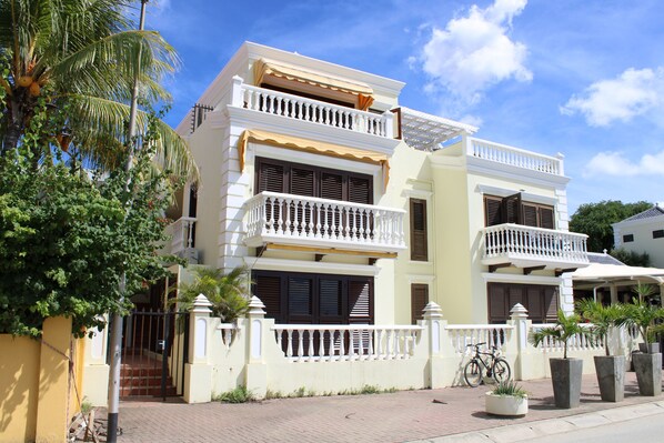 The penthouse  is on top of the entire building.   It is called Nautical Nest .