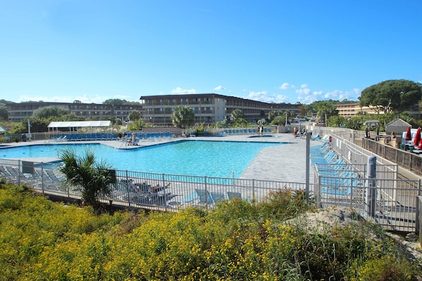 Largest Pool On The Island Right Beside The Beach