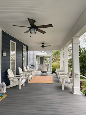 Wrap around porch great for people watching and enjoying the sea breeze 