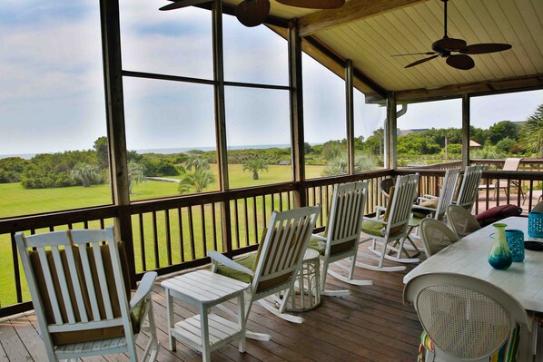 Second Level: Screened porch.