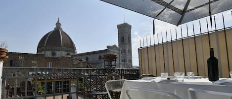 Terrace overlooking the Dome. 