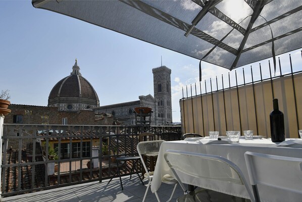 Terrace overlooking the Dome. 