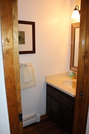 Front entry powder room.