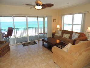 Gorgeous panoramic views from this top-floor, corner unit. This is beach life!