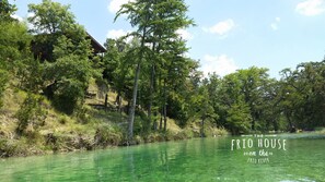 The Frio House sits just above the river.  This view is taken from upstream.