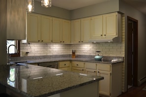 New granite counters.