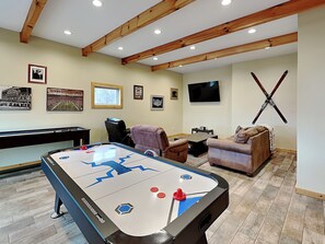 Family Room- Air Hockey, Shuffleboard + Arcade Game, Basement