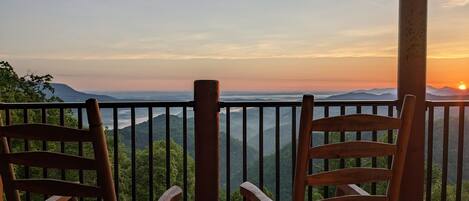 Sunrise from lower level deck