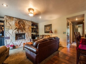 Living Room With Fireplace 