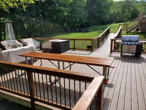 Custom Cedar Picnic Table on Lounge Deck.