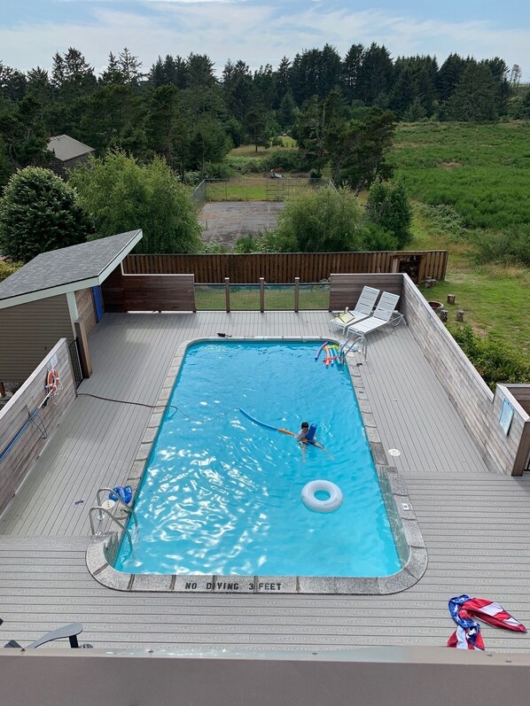 Pool from house roof.