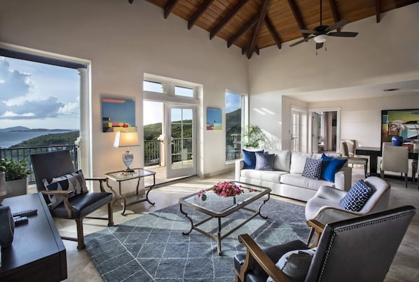 Living Area with Ocean View