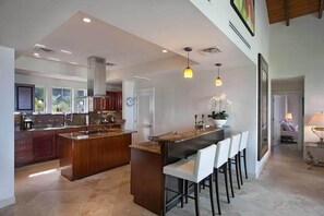 Kitchen with Bar Top with Seating