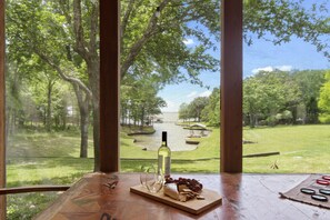 View from screened-in porch at the Roadhouse