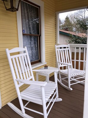 Sip coffee on the front porch - we provide all the fixins