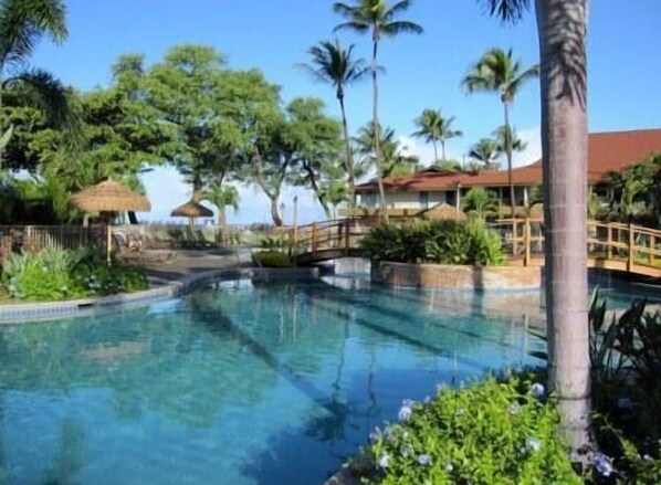 Oceanfront Pool.  One of two on-property pools.