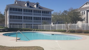 Pool for the condo. Short walk from the condo front door.